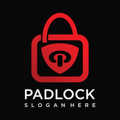 modern Lock logo template security company illustration
