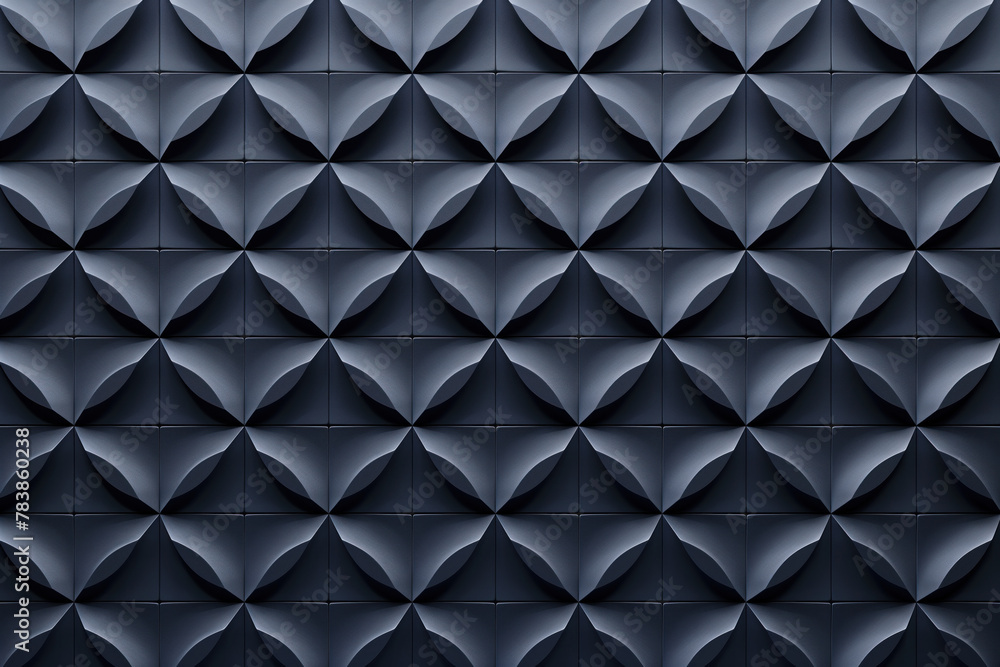 Poster minimalist geometrical 3d pattern. dark grey blue luxury 3d surface texture. background image. creat