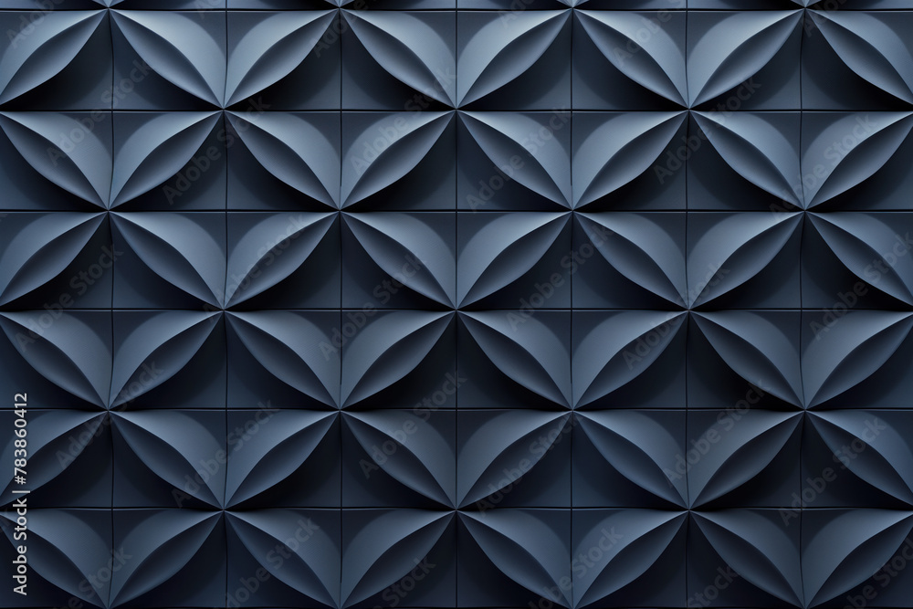 Poster minimalist geometrical 3d pattern. dark grey blue luxury 3d surface texture. background image. creat