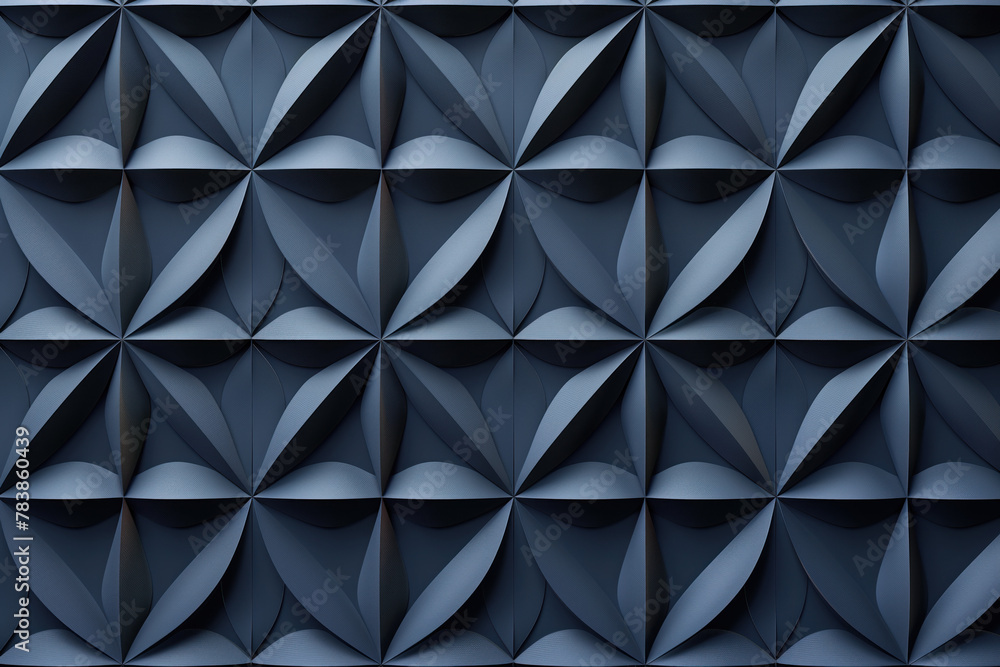Aufkleber minimalist geometrical 3d pattern. dark grey blue luxury 3d surface texture. background image. creat