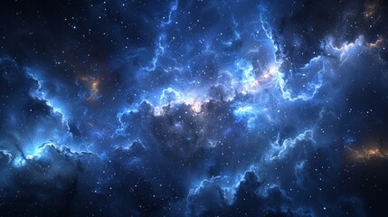 Fototapeta na wymiar night sky blue space background