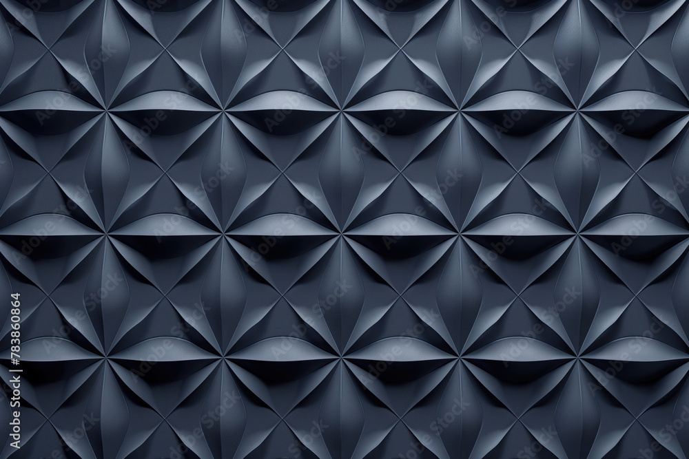 Poster minimalist geometrical 3d pattern. dark grey blue luxury 3d surface texture. background image. creat