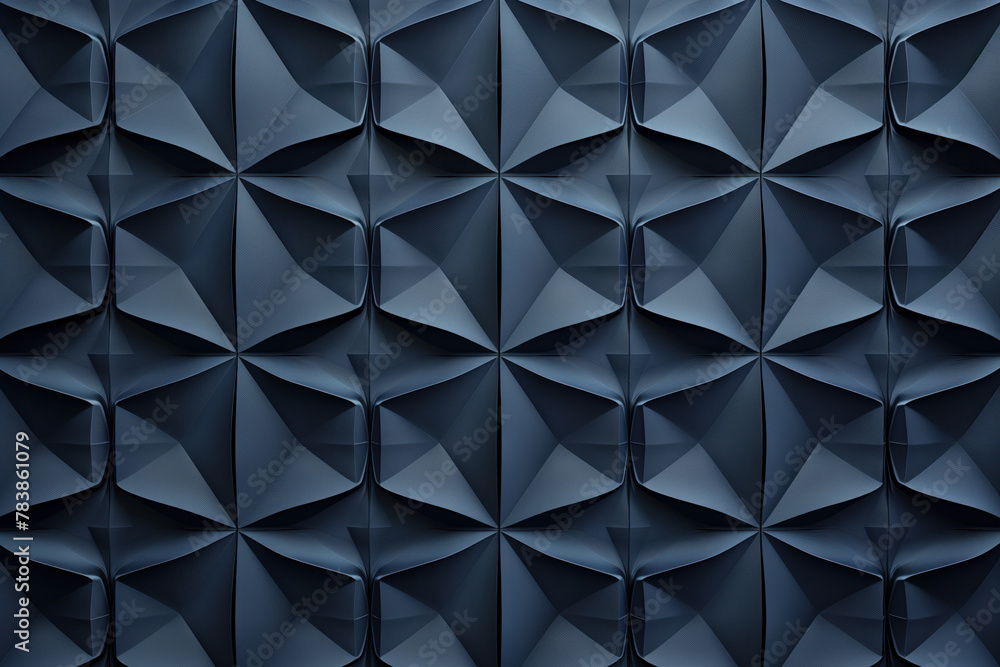 Aufkleber minimalist geometrical 3d pattern. dark grey blue luxury 3d surface texture. background image. creat