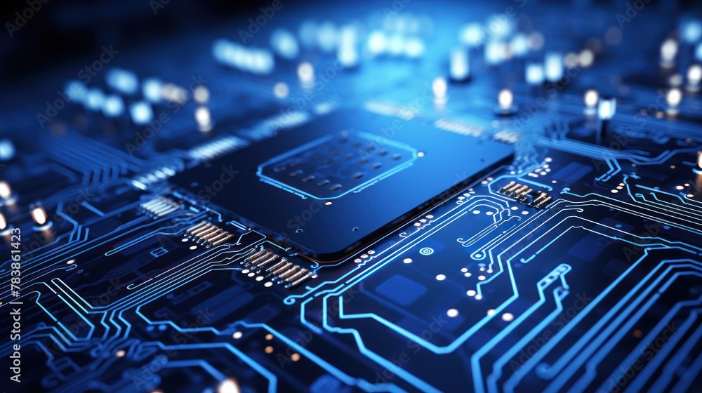Poster abstract futuristic circuit board. high computer technology