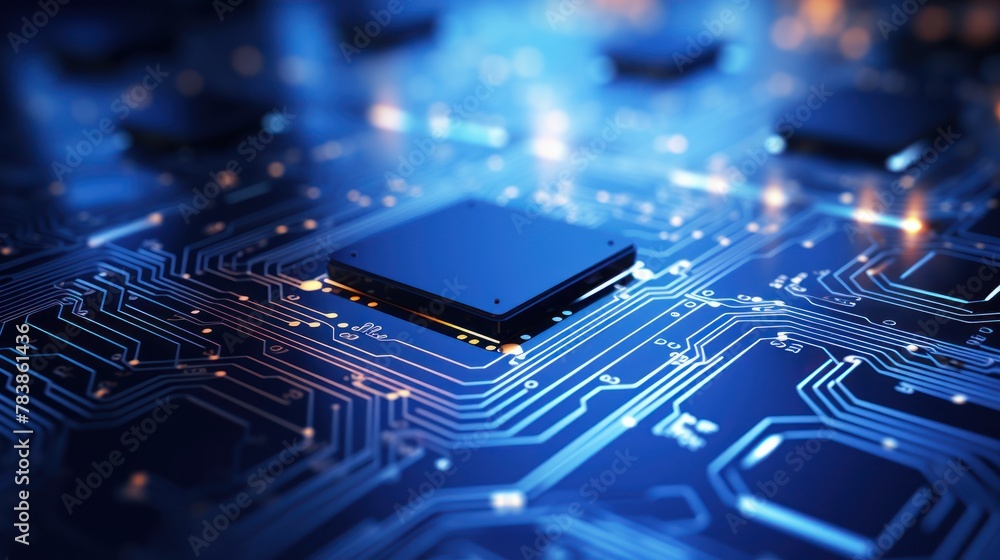 Poster abstract futuristic circuit board. high computer technology