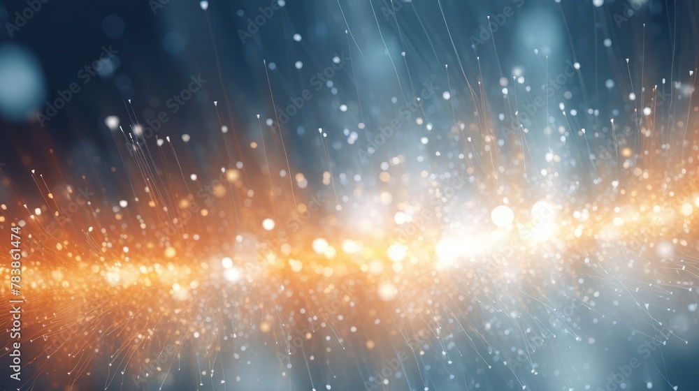 Poster abstract particle fractal background, hi-tech