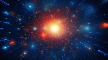 Naklejka premium Abstract particle fractal background, hi-tech 