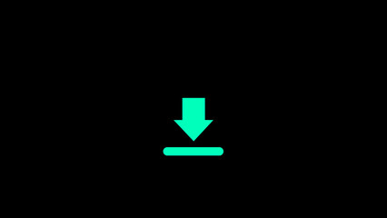 Download icon. Software download icon. Download button. simple download icon isolated on black background. Arrow downloading icon.