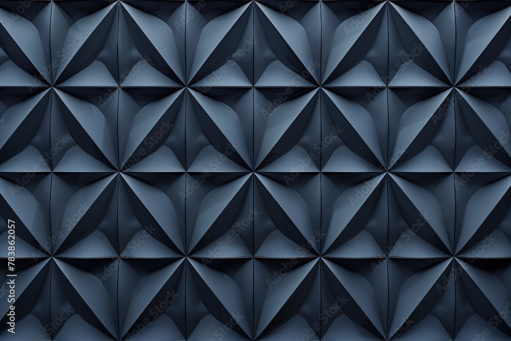 Aufkleber minimalist geometrical 3d pattern. dark grey blue luxury 3d surface texture. background image. creat