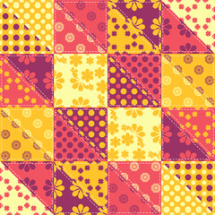 patchwork background with different patterns	