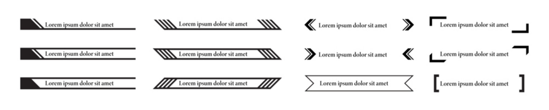 title text template, simple and minimalist lower third 