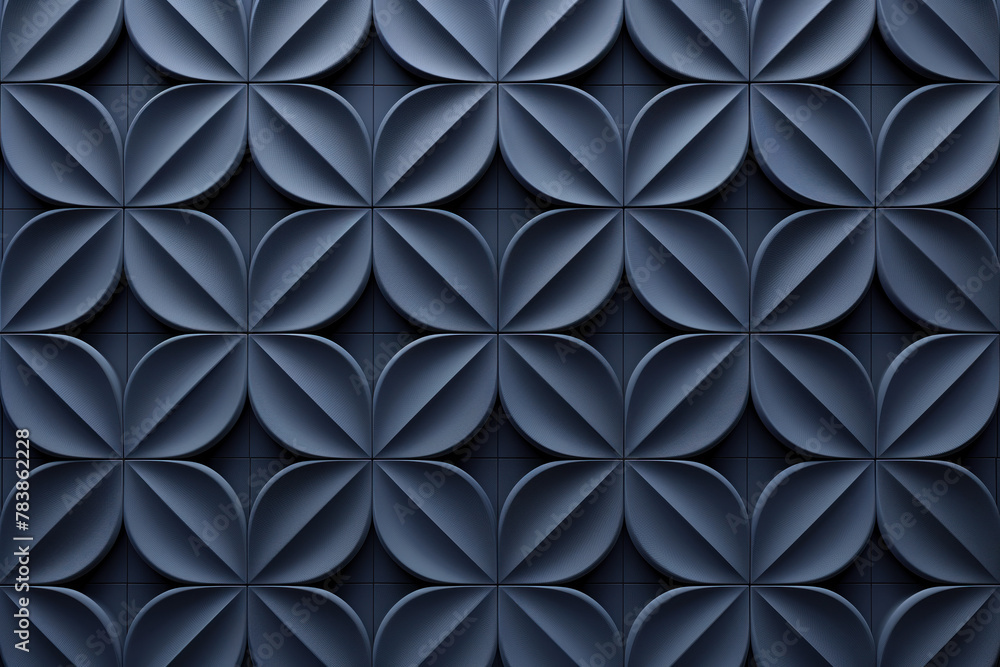 Poster minimalist geometrical 3d pattern. dark grey blue luxury 3d surface texture. background image. creat