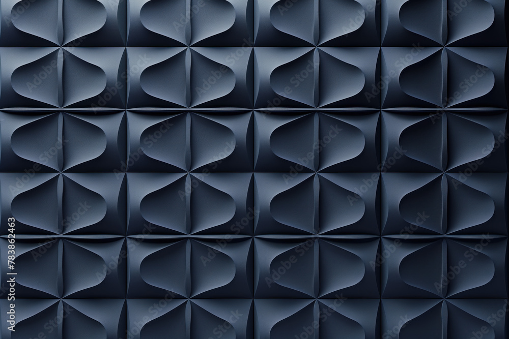 Poster minimalist geometrical 3d pattern. dark grey blue luxury 3d surface texture. background image. creat