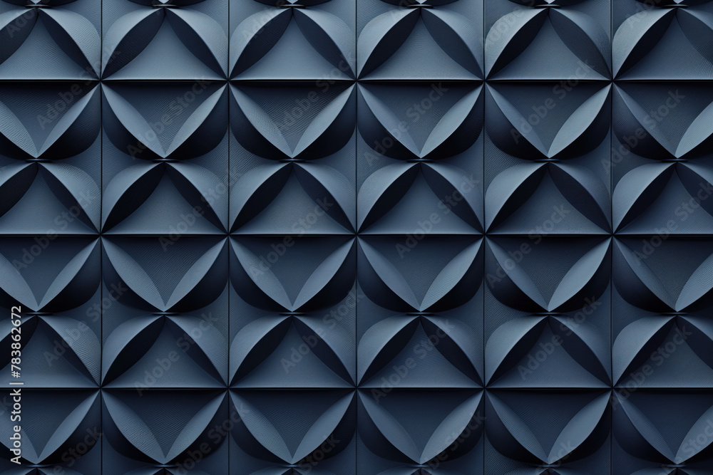 Poster minimalist geometrical 3d pattern. dark grey blue luxury 3d surface texture. background image. creat
