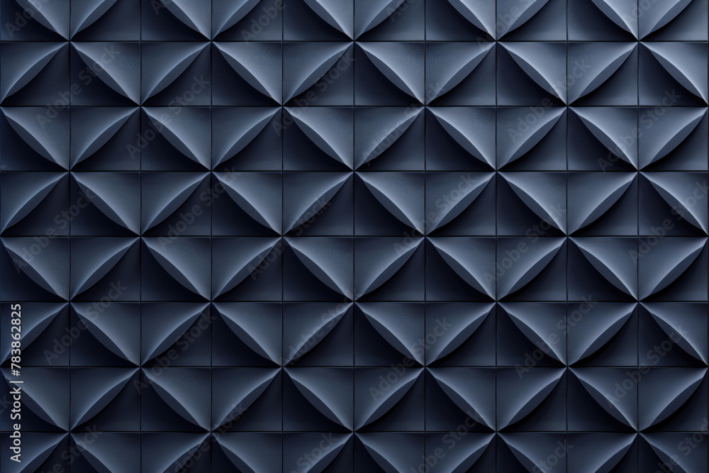 Poster minimalist geometrical 3d pattern. dark grey blue luxury 3d surface texture. background image. creat
