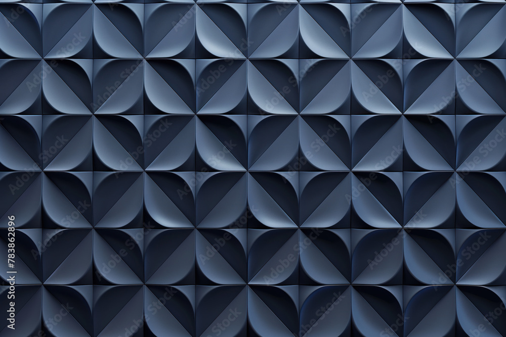Poster minimalist geometrical 3d pattern. dark grey blue luxury 3d surface texture. background image. creat
