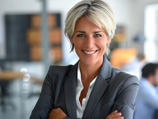 smiling Senior business woman in office