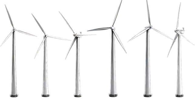 Set Of Wind Turbin Energy