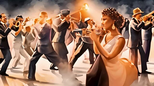 Celebrating International Jazz Day. A Watercolor Illustration