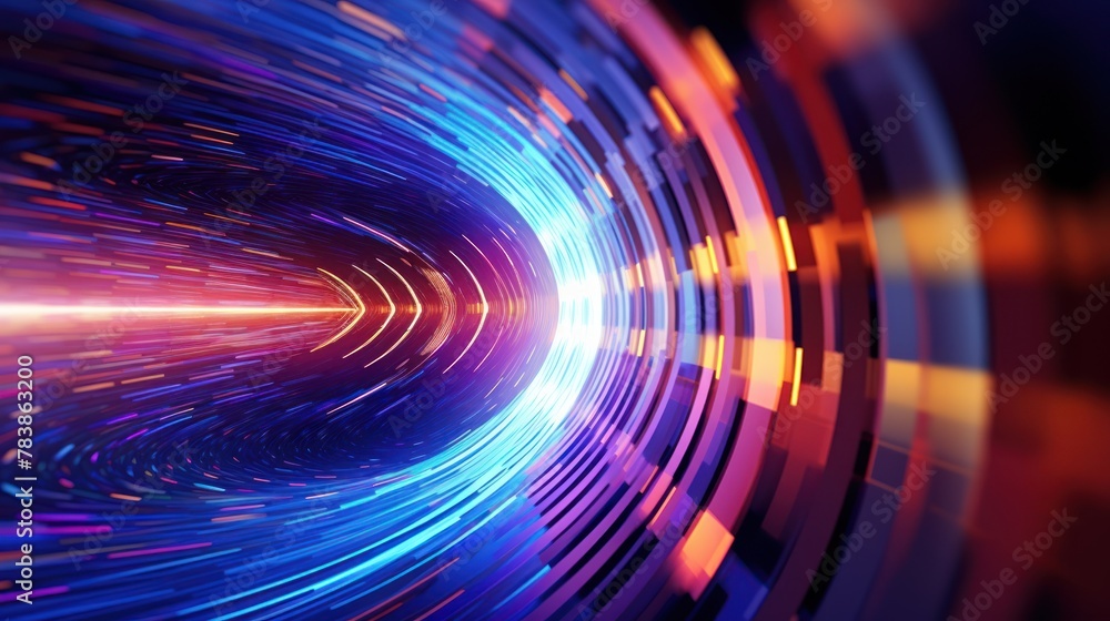 Poster big data and cybersecurity. data stream,a vibrant visualization of digital data flow