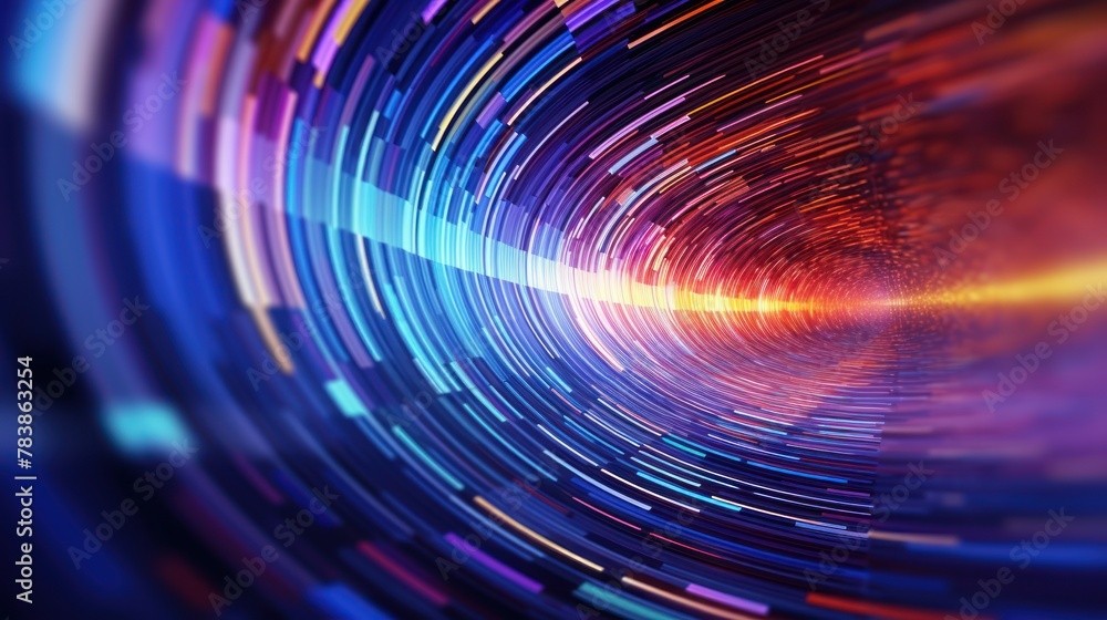 Poster big data and cybersecurity. data stream,a vibrant visualization of digital data flow