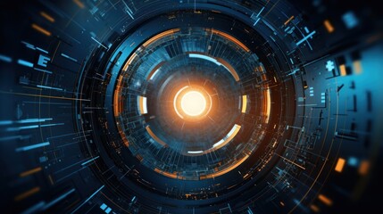 Obraz premium A Vibrant Visualization of Digital Data Flow,Cybernetic Background