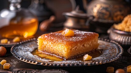 The national cuisine of Algeria, Tamina is an ancient Algerian sweet dessert consisting of toasted semolina, butter and honey.
