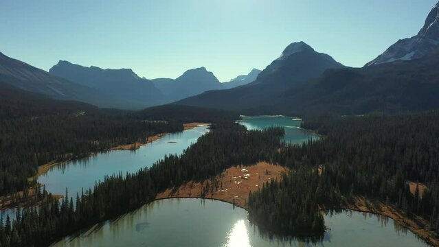 Aerial view of Bow Lake