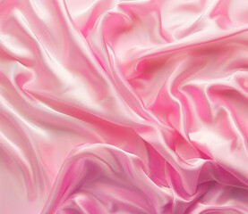 Cosmetic silky cream texture pink background AI-generated Image