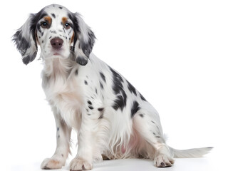 English Setter Puppy in a Serene Setting