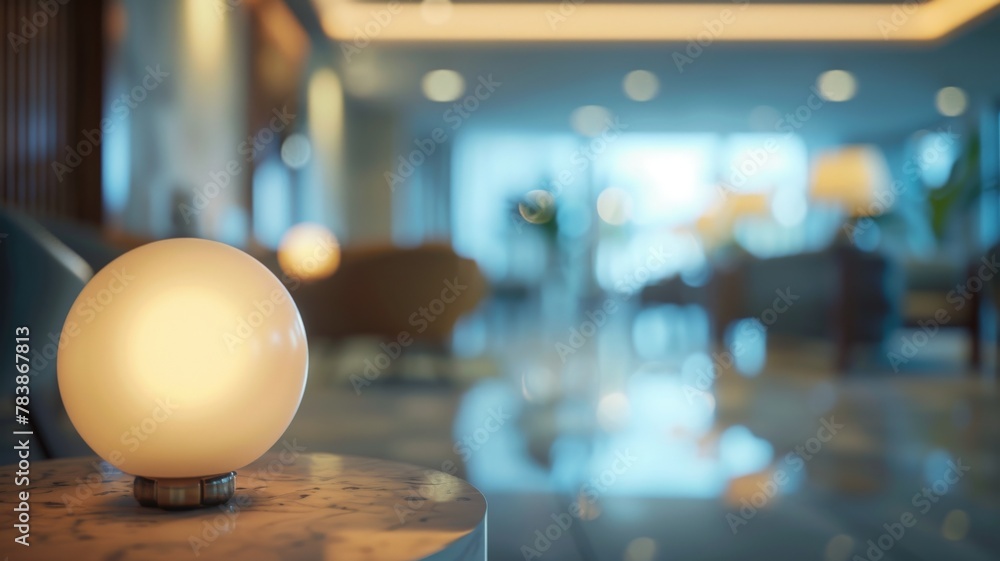Aufkleber blurring the background in a hotel concept blurred background light clear 3d rendering