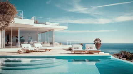 Fototapeta premium Luxury modern beach house 