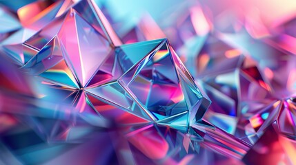 a computer generated image of a colorful crystal