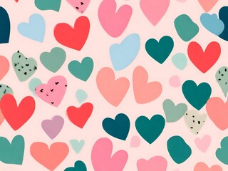seamless background with hearts