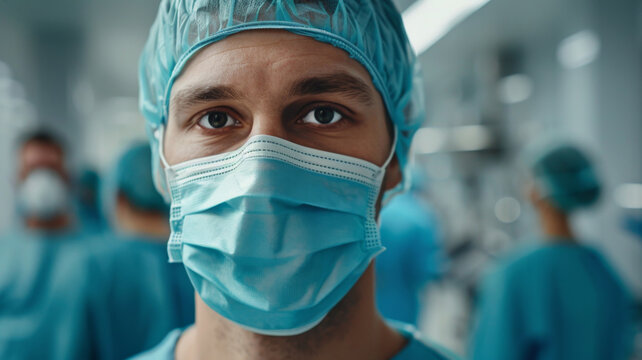 Portrait of a masked doctor