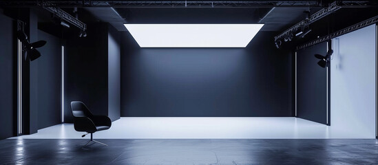 modern black studio room concept
