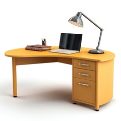 Corner desk mustard