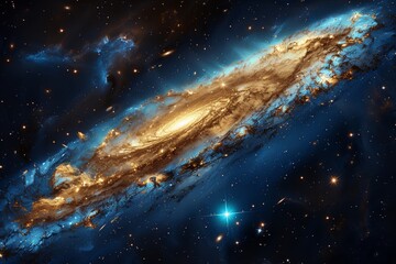 Massive Galaxy Dominating the Sky - obrazy, fototapety, plakaty