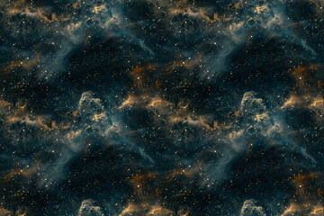 Cosmic nebula pattern with stardust sparkles - obrazy, fototapety, plakaty