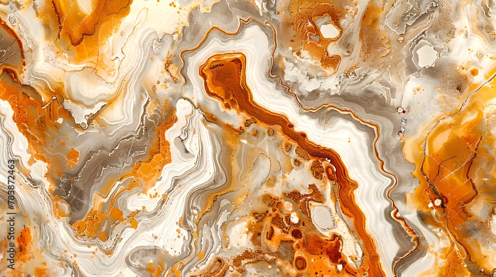 Poster abstract marbled texture in warm tones, elegant swirling patterns for backgrounds. ideal for design 
