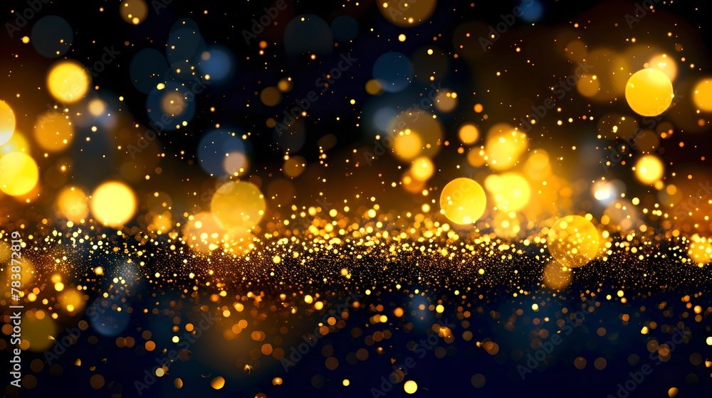 Poster mesmerizing bokeh lights and glitter, perfect for festive backgrounds. captivating abstract pattern,