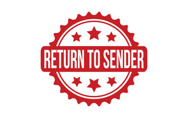 Return To Sender rubber grunge stamp seal vector