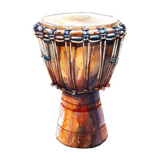 djembe vector illustration in watercolour style