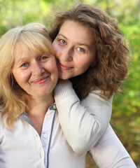 Middle age woman with her daughter