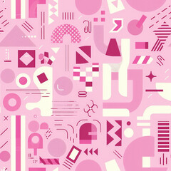 pink abstract pattern, pattern design, minimalist, single shapes, random, flat, pink shapes, simple pattern,