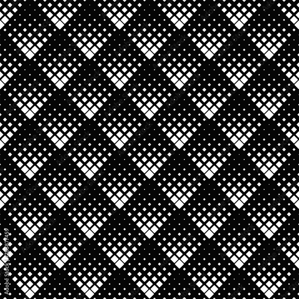 Poster seamless geometrical monochrome square pattern background - abstract black and white vector graphic 