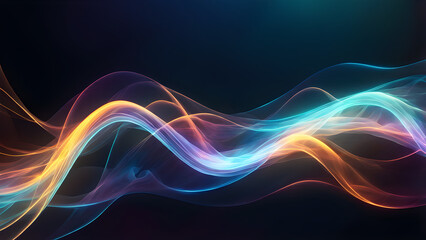 Blue Wave Fractal Light: Abstract Motion Design with Dynamic Lines and Energy Effect