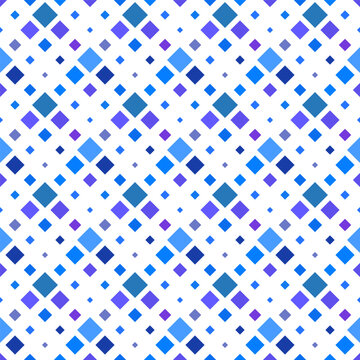 Seamless abstract square pattern background - blue vector graphic