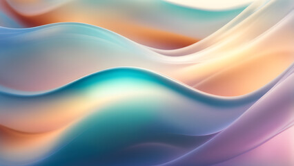 Colorful Waves Abstract Design Wallpaper
