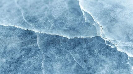 Fototapeta premium A macro shot emphasizing the fine lines and textures of an ice surface, evoking feelings of coolness